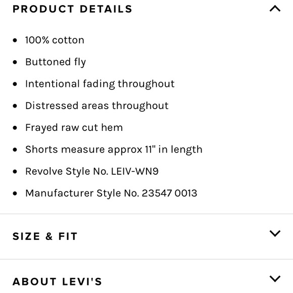 Levi’s Shorts- worn once! - Picture 4 of 4